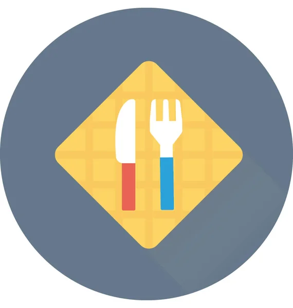 Cutlery Flat Vector Icon — Stock Vector