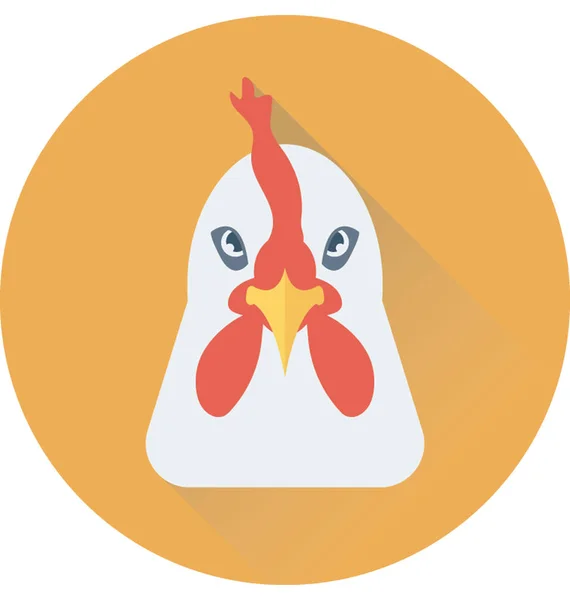 Pollo Icono Vector Plano — Vector de stock