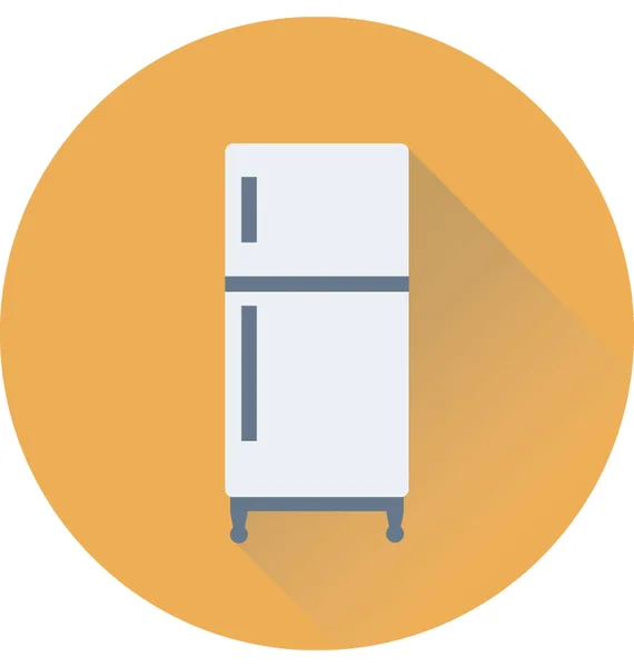 Kühlschrank Flache Vektor Symbol — Stockvektor