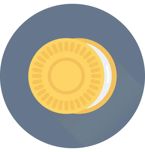 Biscuit Platte Vector Icon — Stockvector