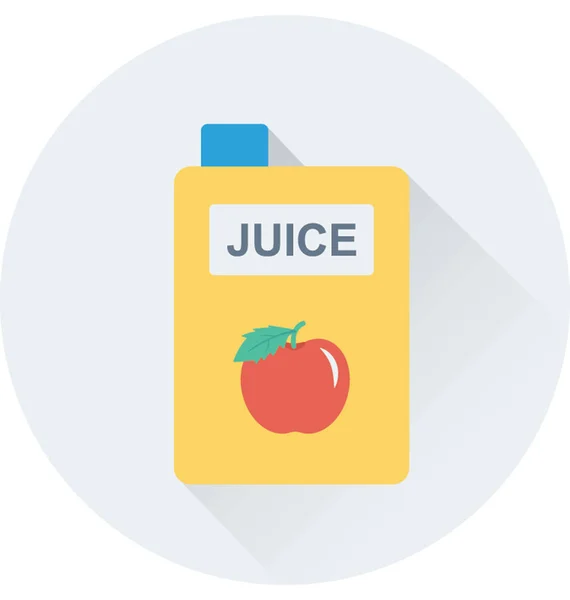 Juice Flat Vector Icon — Stock Vector