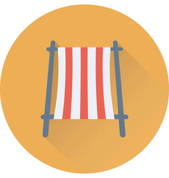 Sandalye Düz Vektör Simgesi — Stok Vektör