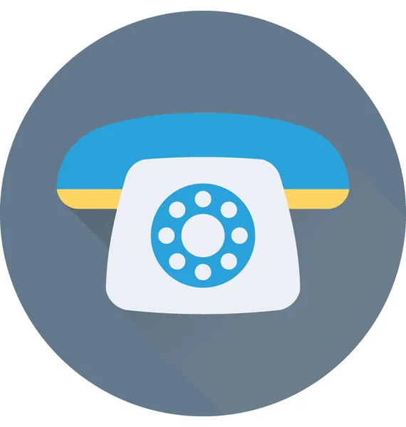 Telephone Flat Vector Icon — Stock Vector