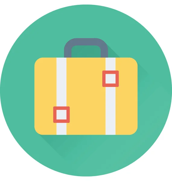 Suitcase Flat Vector Icon — Stock Vector