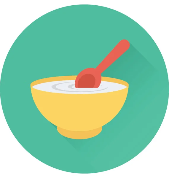 Comida Plana Vector Icono — Vector de stock