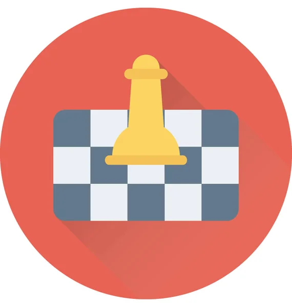 Ikone Des Flachen Schachvektors — Stockvektor