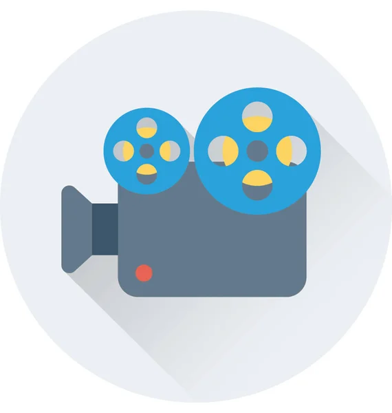 Camera Platte Vector Pictogram — Stockvector