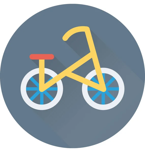 Bicicleta Vector Plano Icono — Vector de stock