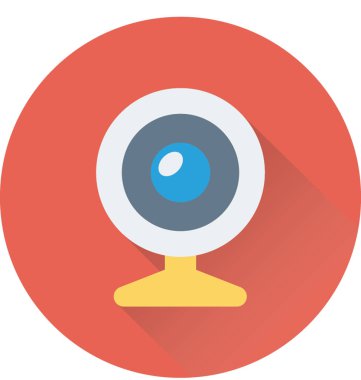 Webcam Düz Vektör Simgesi