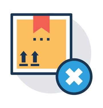 Sevk irsaliyesi reddedildikten vektör çizim