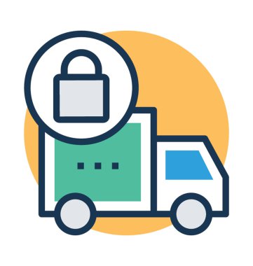 Vektör simgesi bir güvenilir lojistik servis sisteminin