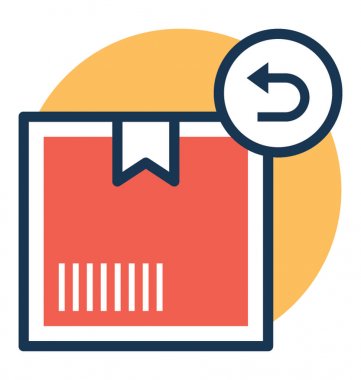 Vektör çizim gönderene geri gönderilen sevk irsaliyesi