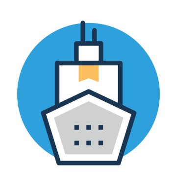 Bir kargo gemisi vektör simgesi