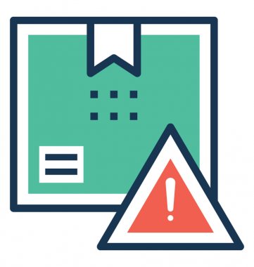 Sevk irsaliyesi vektör simgesi bir hata işaret engellendi