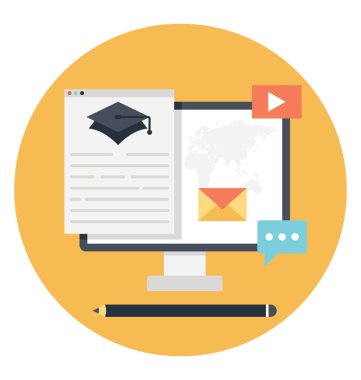 İş eğitim vektör düz tarzı 