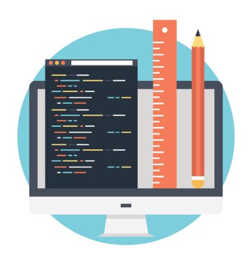 Sayfada Seo vektör, düz stil web geliştirme illüstrasyon 
