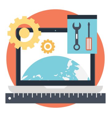 Web development or computer programming or software development vector illustration clipart svg vector 