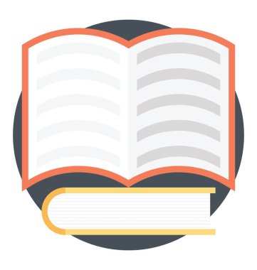 Öğrenme, kitap okuma düz simgesi bilgi