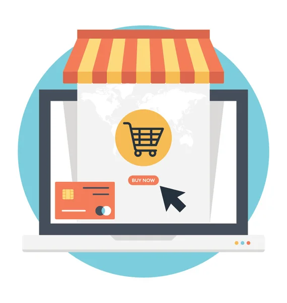 Illustration Des Online Einkaufsvektors Commerce Konzept — Stockvektor