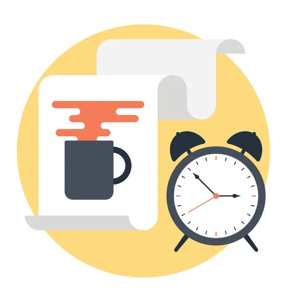 Break time or take a break with cup of coffee. Flat vector illustration
