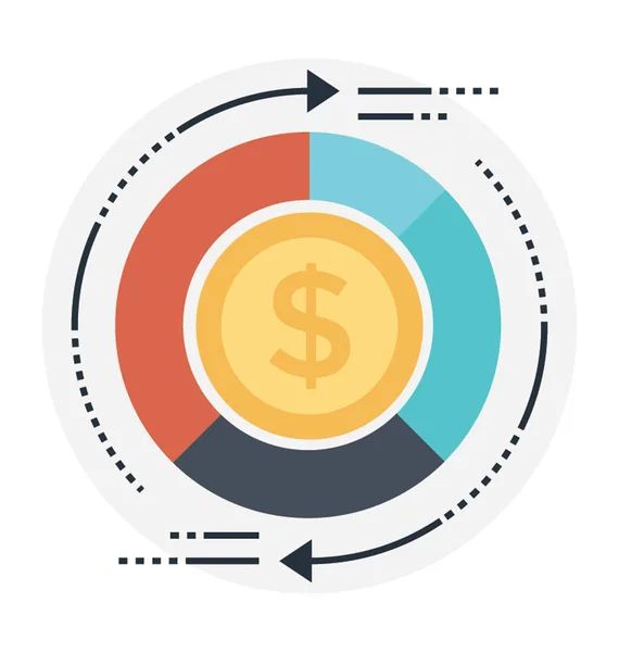 Return Investment Platt Vektorillustration — Stock vektor