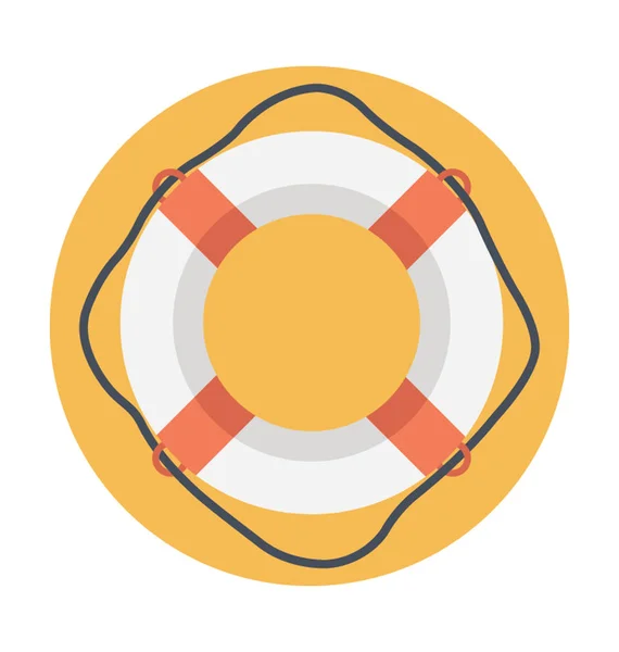 Lifesaver Help Equipment Symbol Lifebuoy Icon — Stock Vector