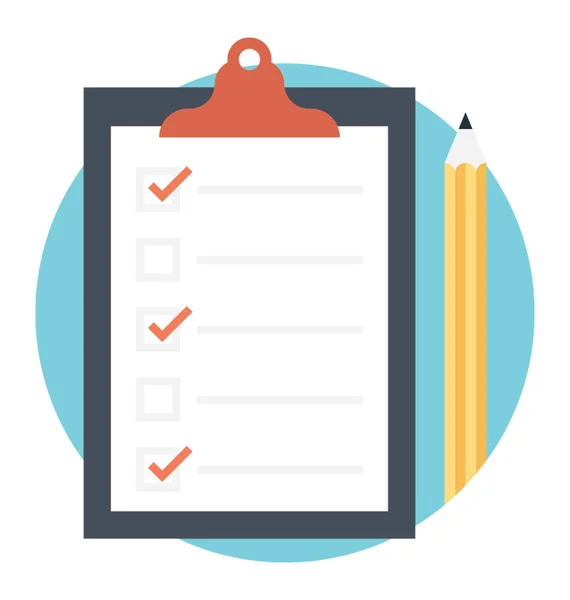 Clipboard Checklist Vector Icon — Stock Vector