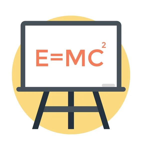 Educação Científica Einstein Fórmula Ícone — Vetor de Stock