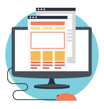 Grafik görüntü gösteren Web sitesi düzeni vektör simge