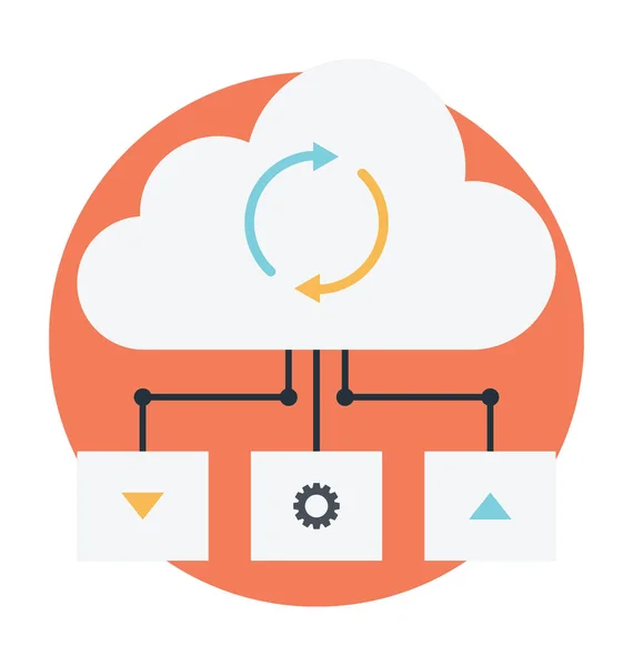 Ein Kreatives Design Vektor Symbol Des Cloud Netzwerks — Stockvektor