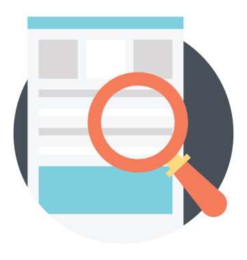 Anahtar kelime arama vektör simge gösteren arama temsil eden Büyüteç