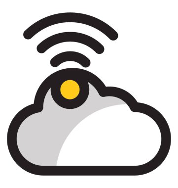 Bir bulut ağın vektör çizimi