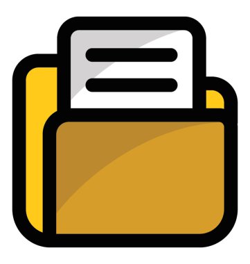 Olan bir klasör bir mektupta ile vektör simgesi