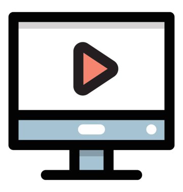 Media Player düz anahat simgesini