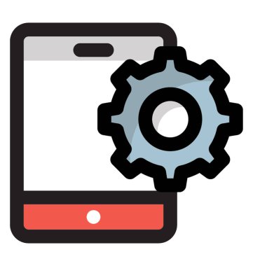 Mobil ayarı vektör çizim