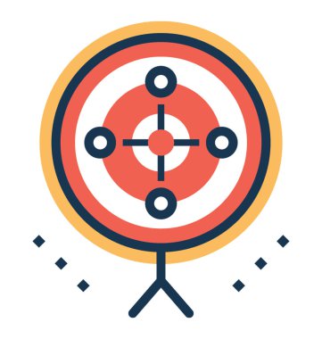 Yönetim ve iş odaklı kavram vektör simge kapsam 