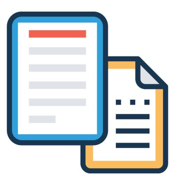 İş belgeleri yönetimi vektör simgesi