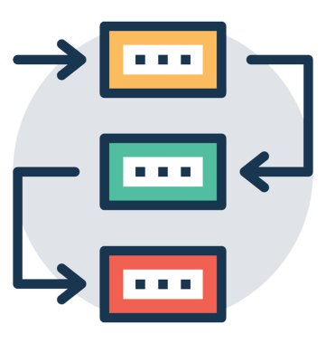İş yordamı planlama vektör simgesi