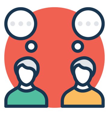 İki adam vektör simge arasındaki konuşma