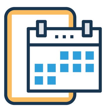 Çalışma programı ve zaman yönetimi vektör simgesi