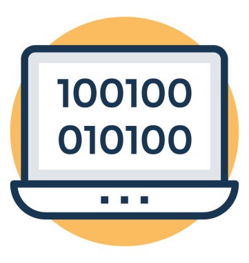 Intro to computer programming, flat vector illustration clipart svg vector 