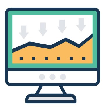 Web sitesi tablosu, düz vektör simgesi 