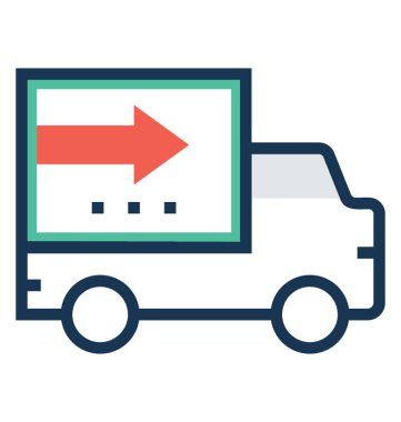 Teslim düz ve satırı simgesi 