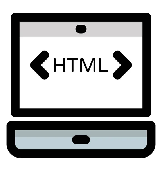 Ilustração Vetorial Linguagem Programação Html —  Vetores de Stock