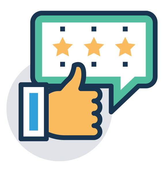 Flat illustration of performance rank and Customer Satisfaction Vector Icon