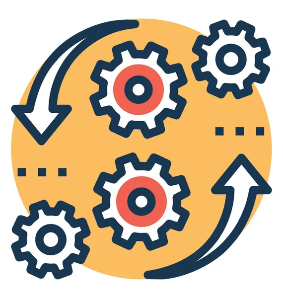 Elaborazione Gestione Dei Dati Icona Vettoriale — Vettoriale Stock