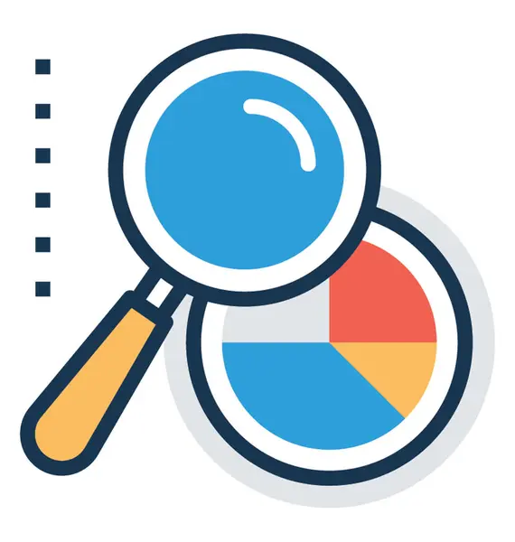 Production Market Analysis Vector Icon — Stock Vector