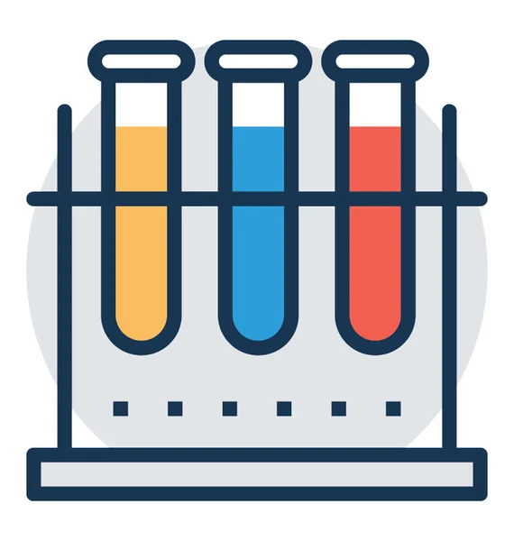 Test Tüpleri Raf Vektör Çizim Ile — Stok Vektör