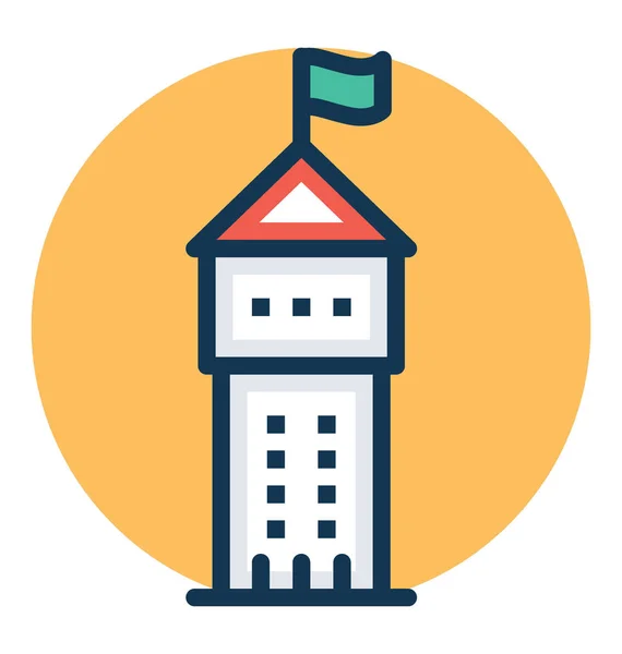 Egy Kreatív Macskaköves Óvárosában Tallinn Vector Icon — Stock Vector