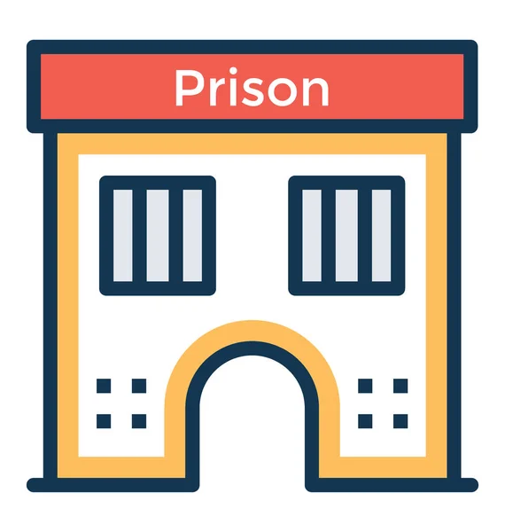 Egyszerű Példája Börtönben Vektor Ikon — Stock Vector